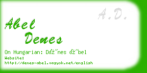 abel denes business card